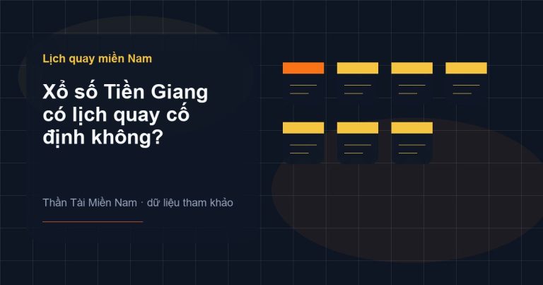 Ảnh minh họa Xổ số Tiền Giang có lịch quay cố định không? trên Thần Tài Miền Nam