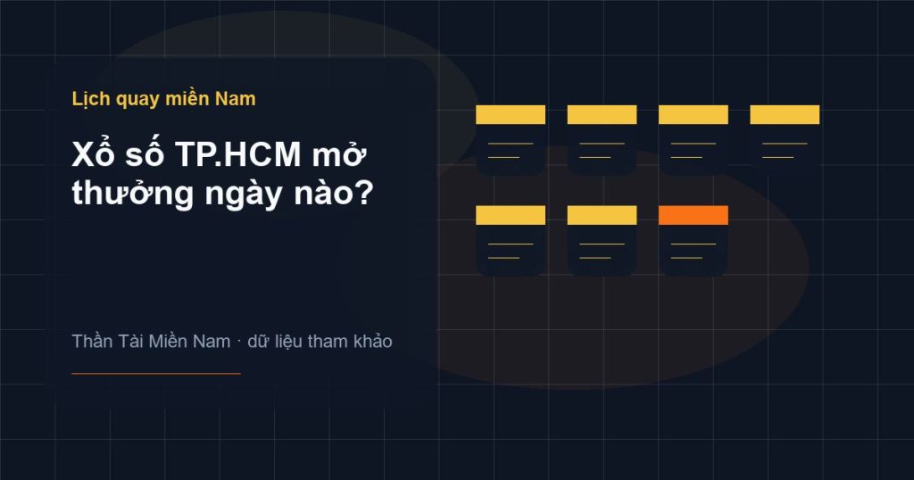 Ảnh minh họa Xổ số TP.HCM mở thưởng ngày nào? trên Thần Tài Miền Nam